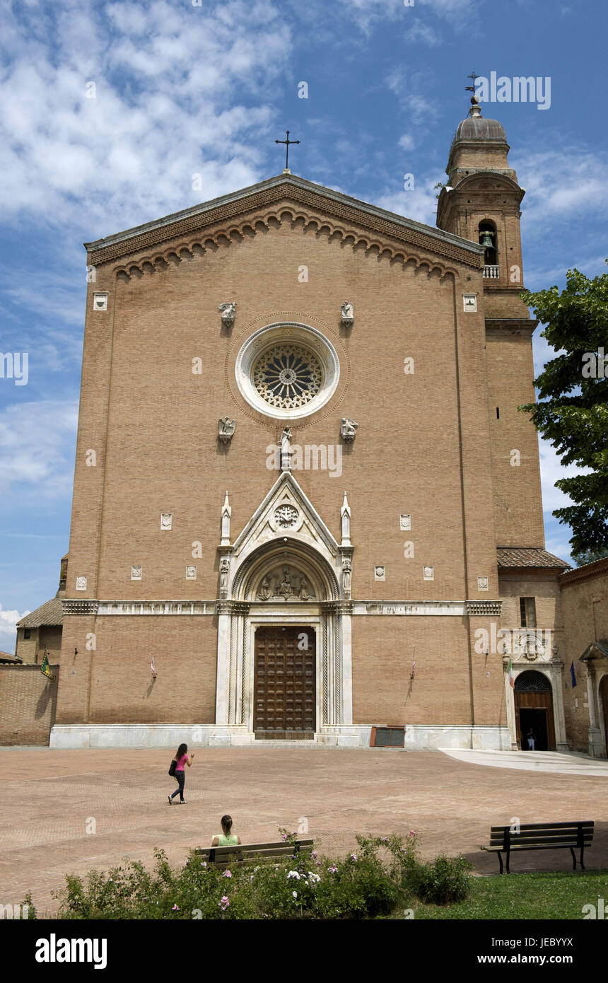Italy, Tuscany, Siena, facade of the basilica Tu San Francesco, Stock Photo