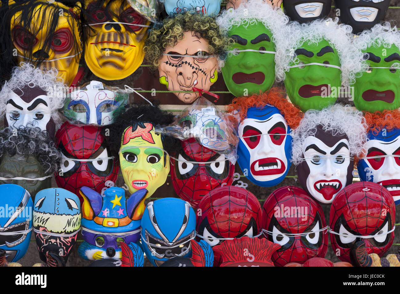 Masks at the carnival in Puerto Plata, the Dominican Republic, Stock Photo