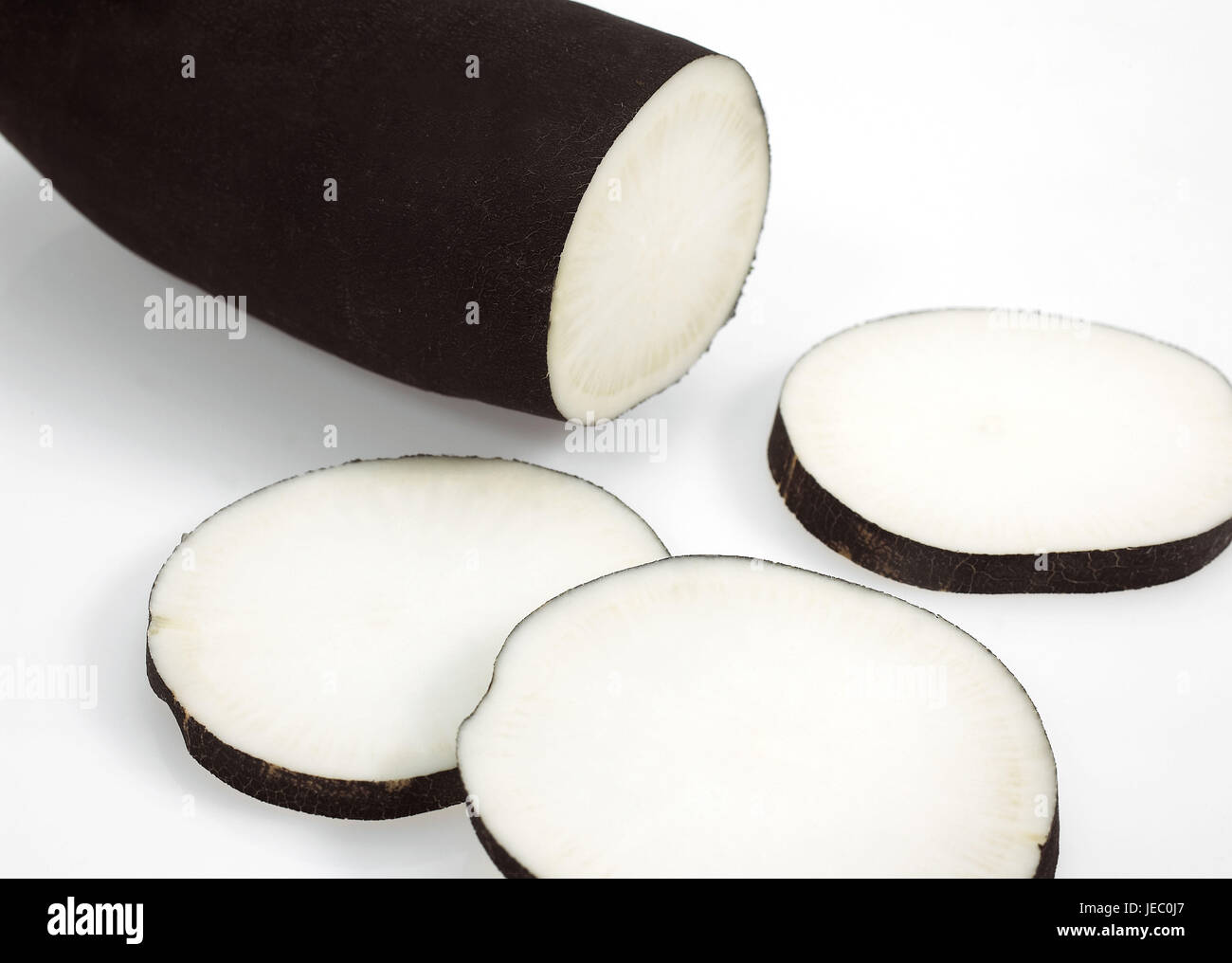 Black Ragfish Black winter radish, also black radish, Raphanus sativus, vegetables ...