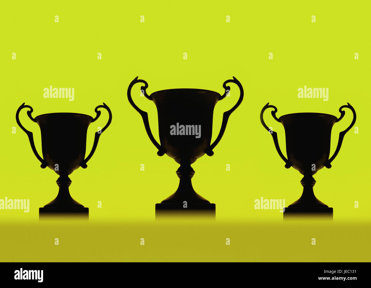 Cups, three trophies Stock Photo Alamy