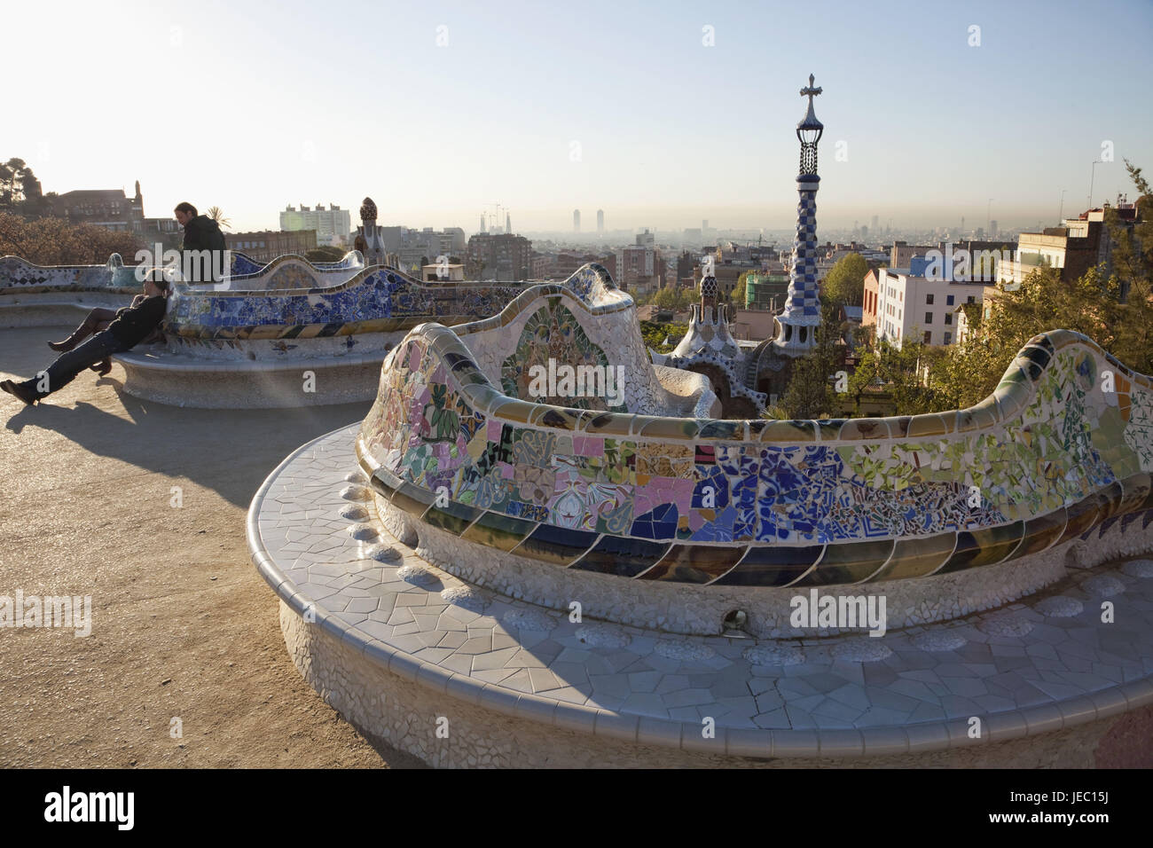 Barcelona Park Guell Parc Guell Unesco Stock Photos & Barcelona Park ...
