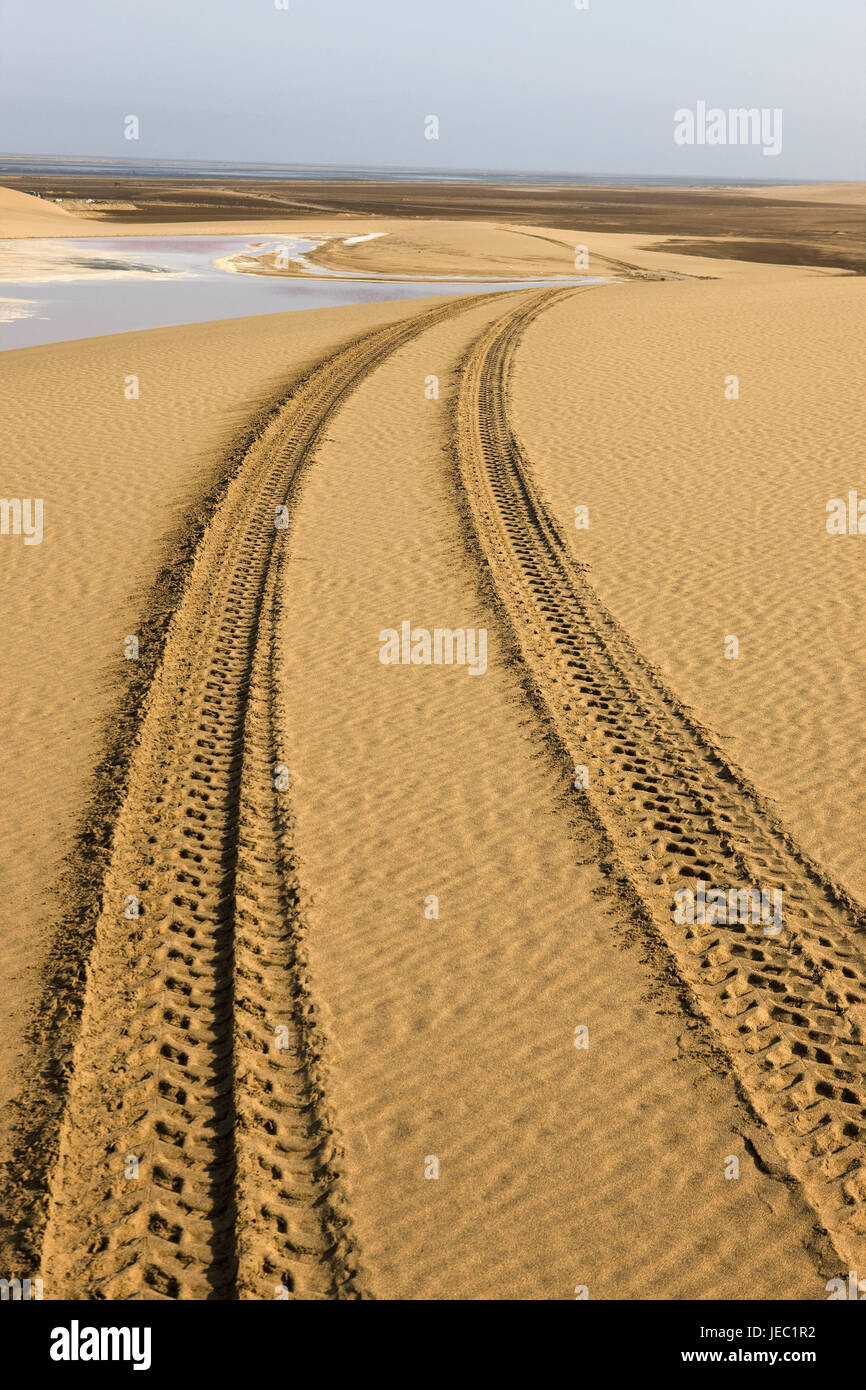 Africa, Namibia, maturity tracks in the desert, Stock Photo