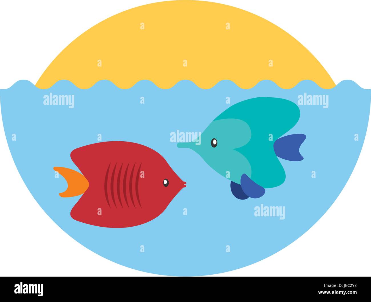 sea fish swiming icon Stock Vector Image & Art - Alamy