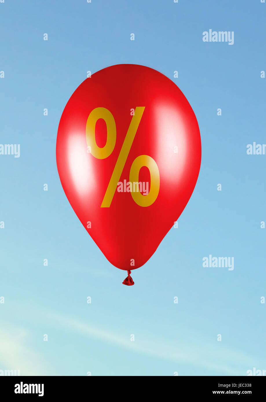 Balloon with percent sign, Stock Photo