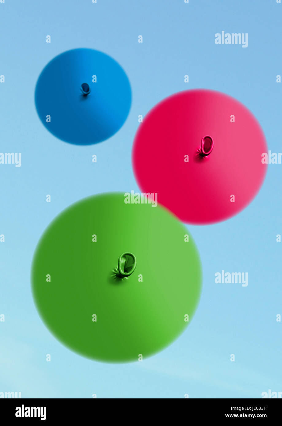 Balloons from below, Stock Photo