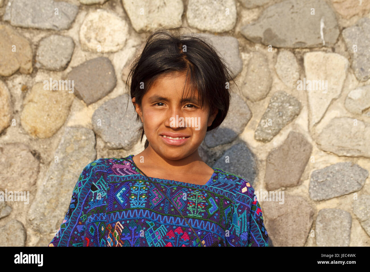 Guatemala, Atitlan Lake, Girl, Maya, No Model Release Stock Photo - Alamy