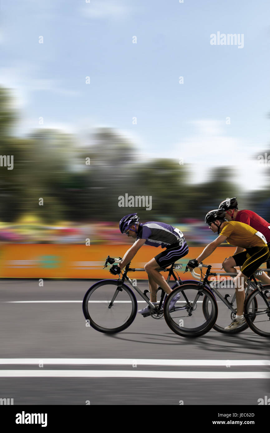 Racing cyclist, bicycle races, fight Stock Photo - Alamy