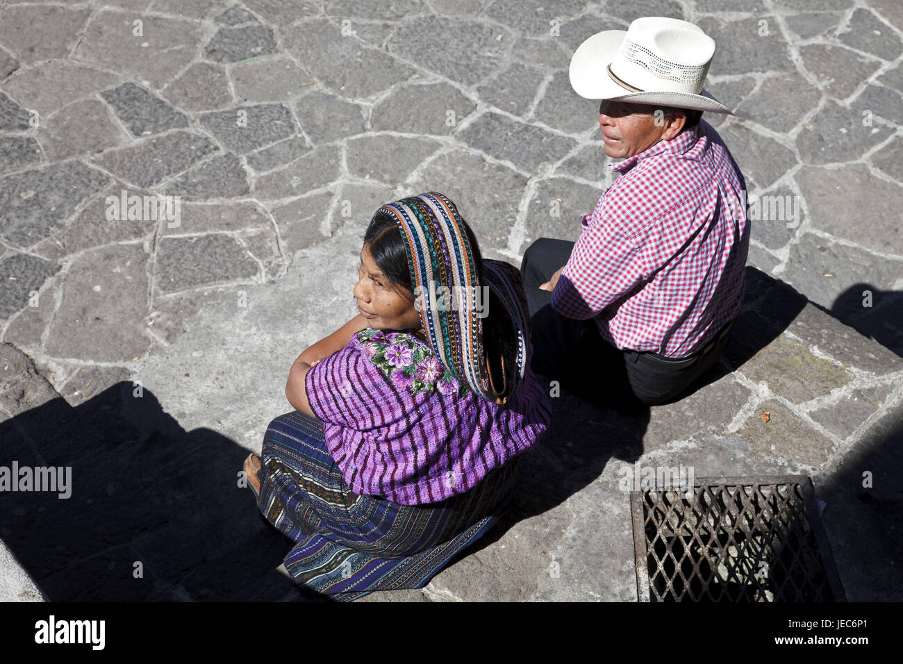 Guatemala, Atitlan lake, man, woman, Maya, no model release, Stock Photo