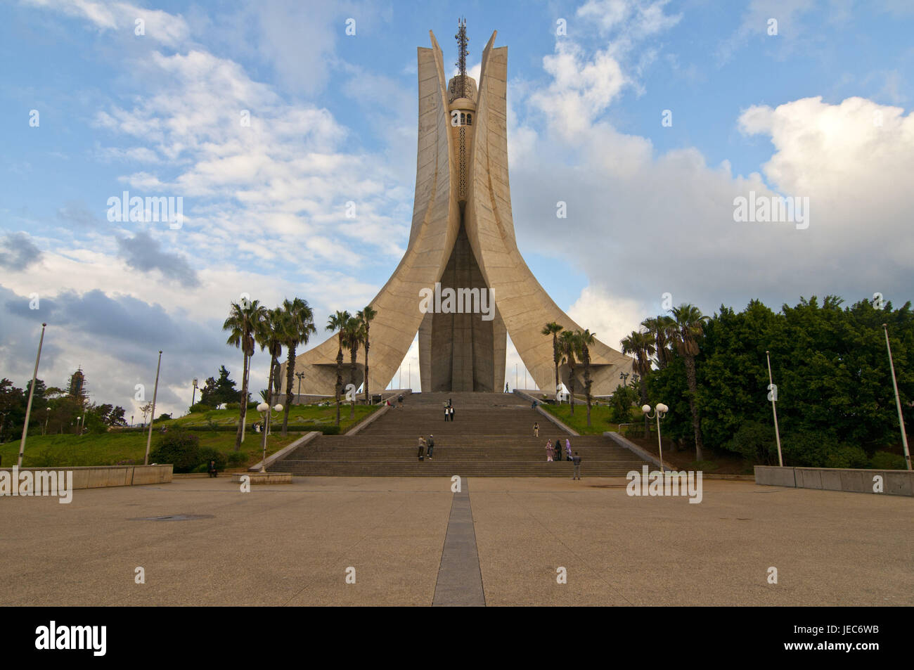 The martyr monument in Algiers, capital of Algeria, Africa, Stock Photo