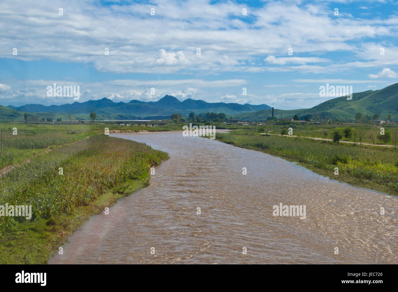 River in the south of North Korea, Stock Photo