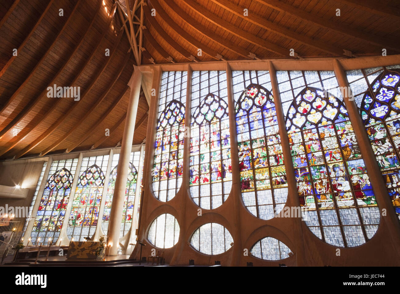 France, Normandy, Rouen, Eglise Sainte Jeanne d'Arc, inside, Stock Photo