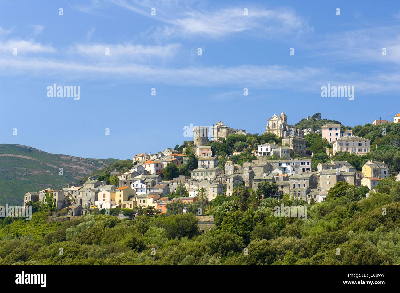 Village of France, Corsica, Cap Corse, Stock Photo
