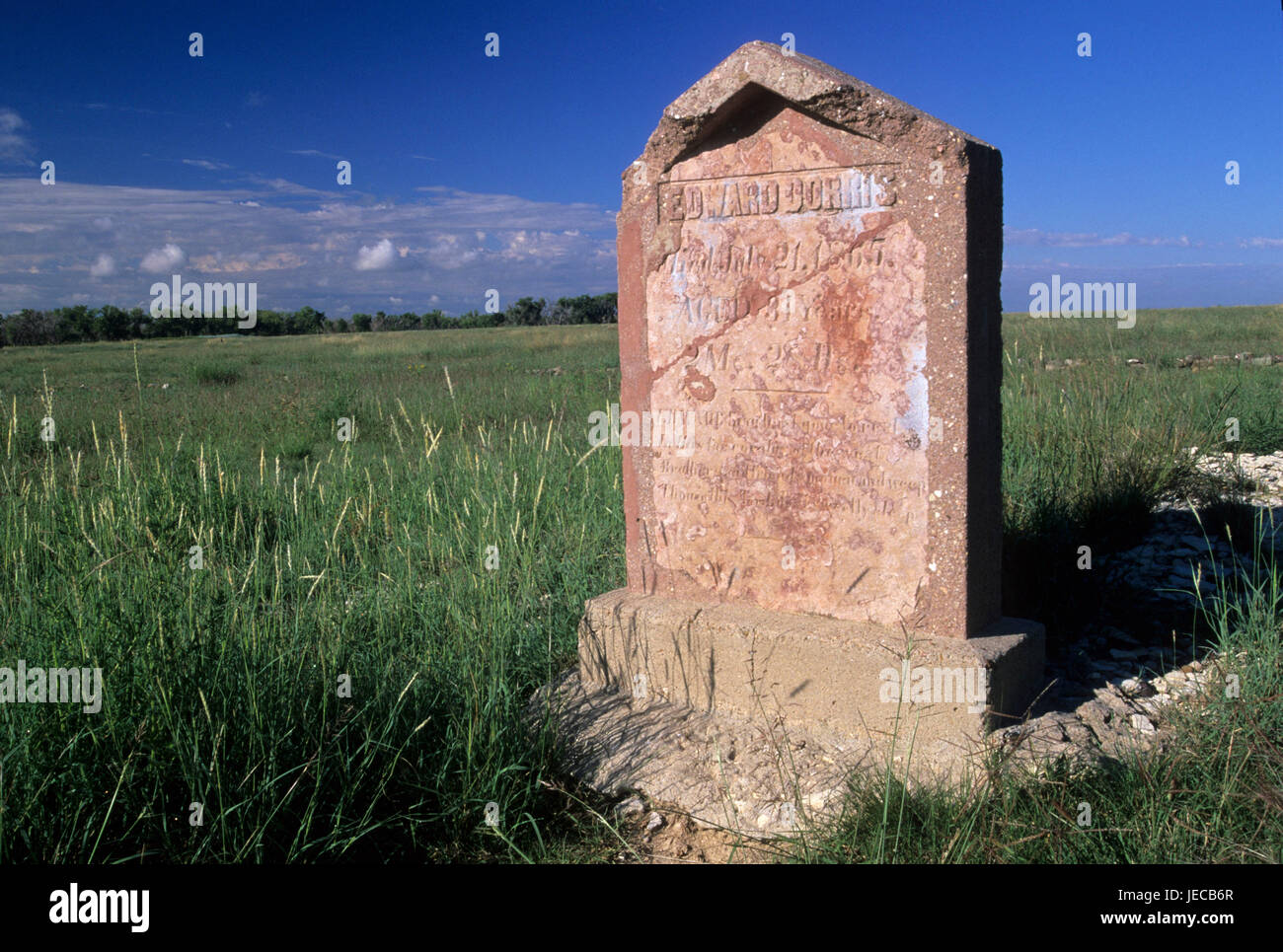 Dorris grave, Bent's Old Fort National Historic Site, Colorado Stock Photo