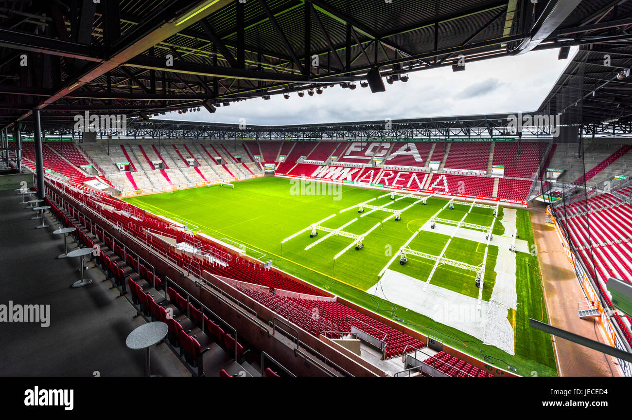 Visiting WWK Arena - the official stadium of FC Augsburg Stock Photo