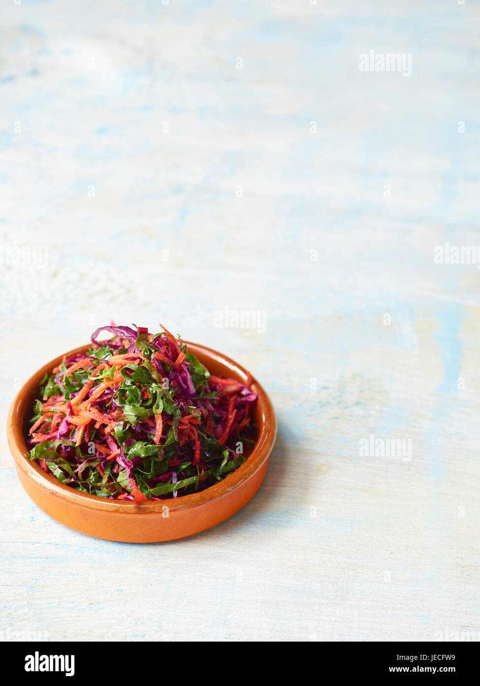 beetroot,carrot and kale freshly made slaw Stock Photo