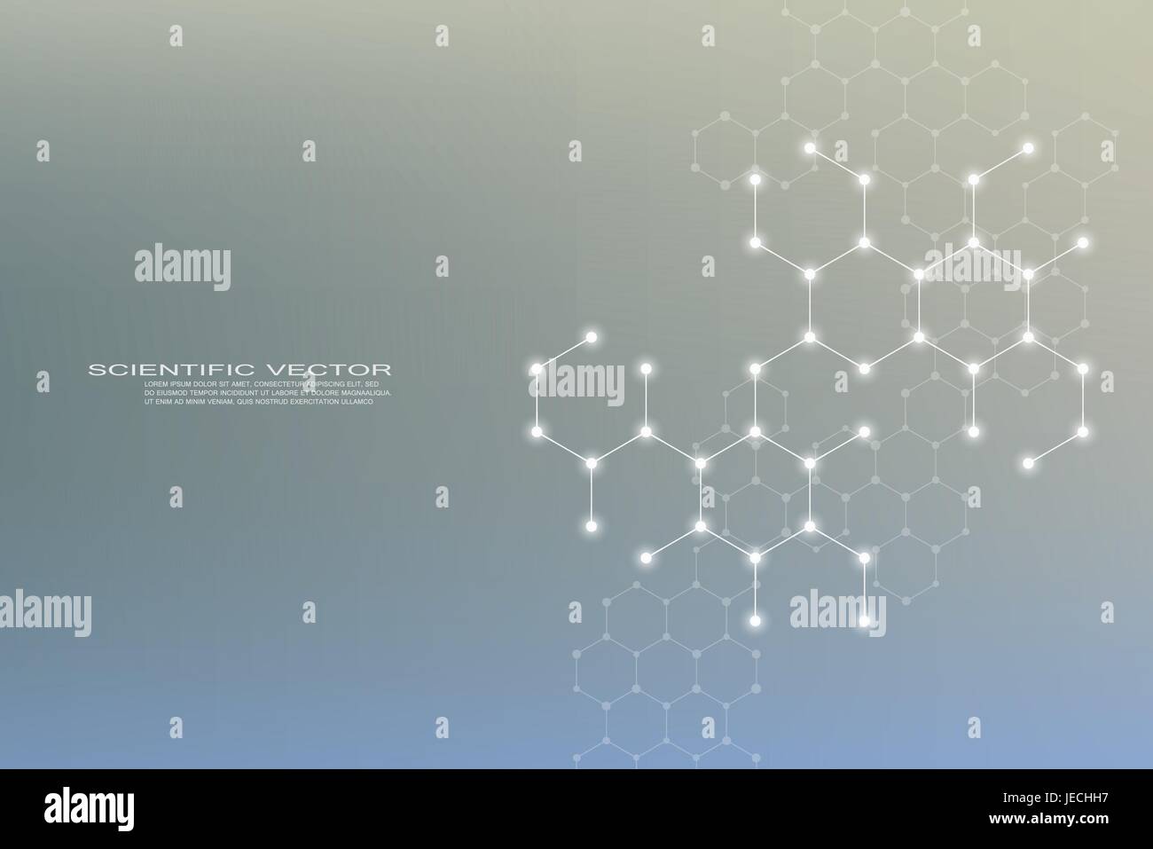 Hexagonal structure molecule dna of neurons system, genetic and ...