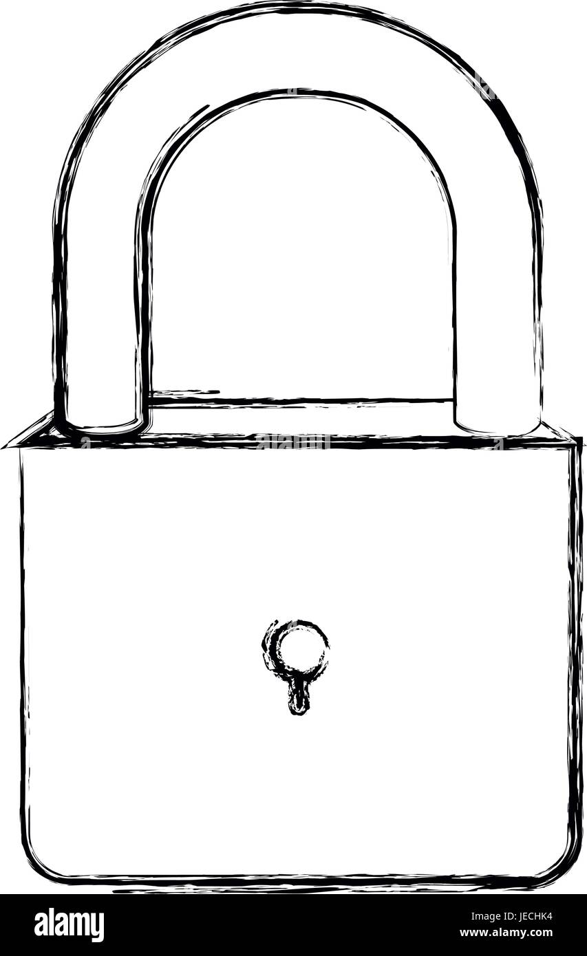 monochrome blurred silhouette of padlock icon Stock Vector Image & Art ...