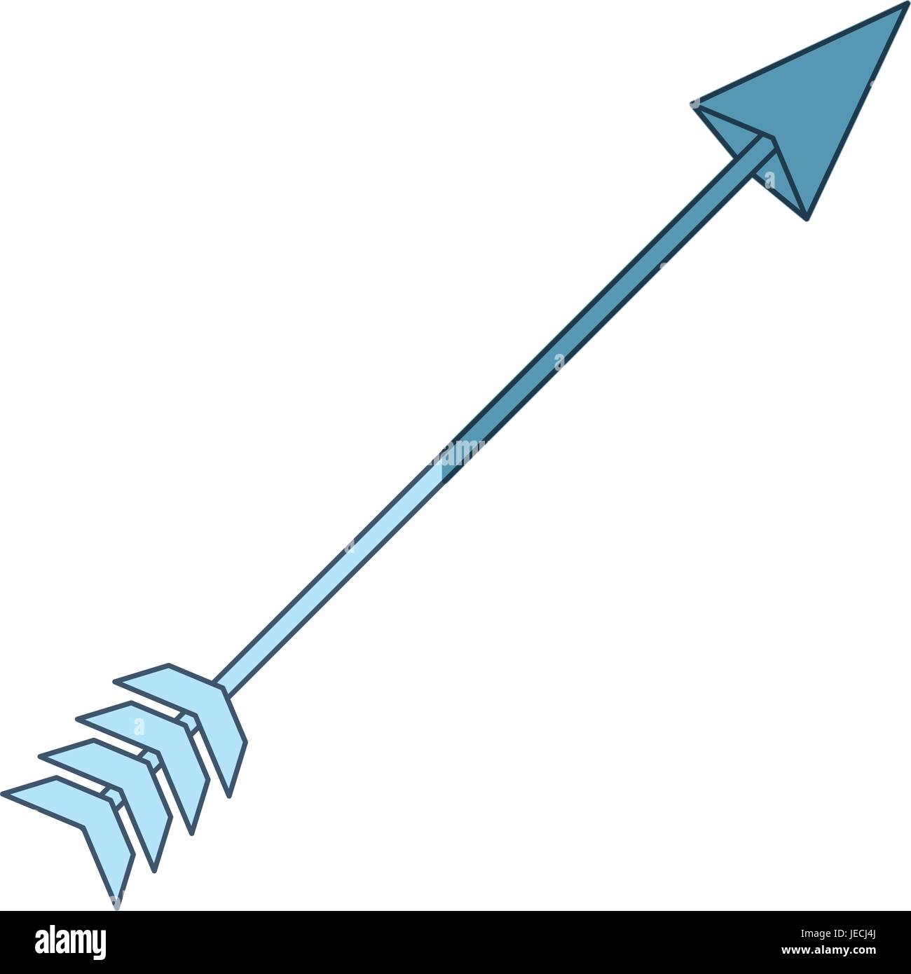 blue shading silhouette of hunting arrow Stock Vector Image & Art Alamy