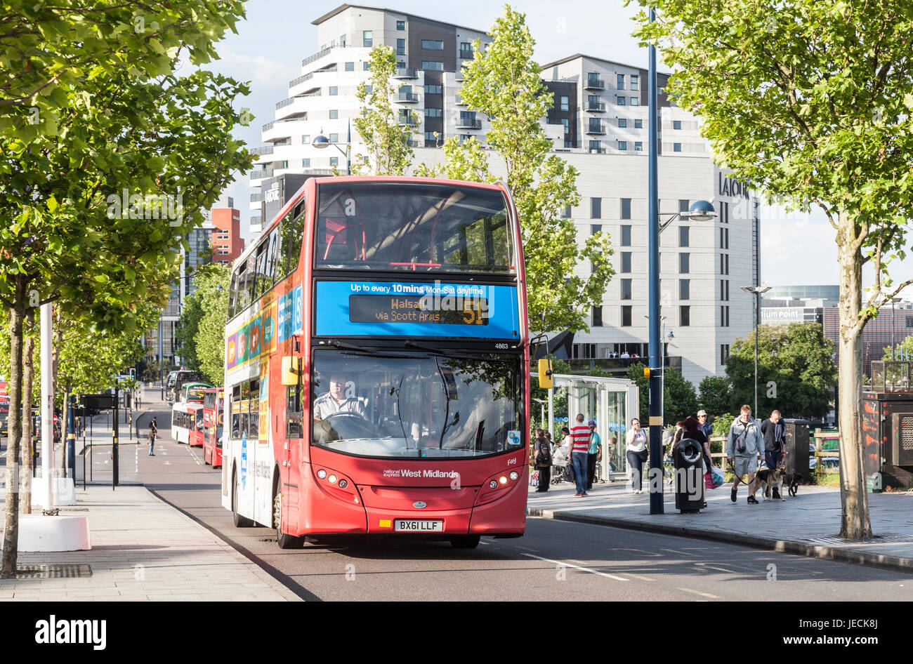 No 51 West Midlands bus 'Fay' to Wallsall, in Moor Street Queensway