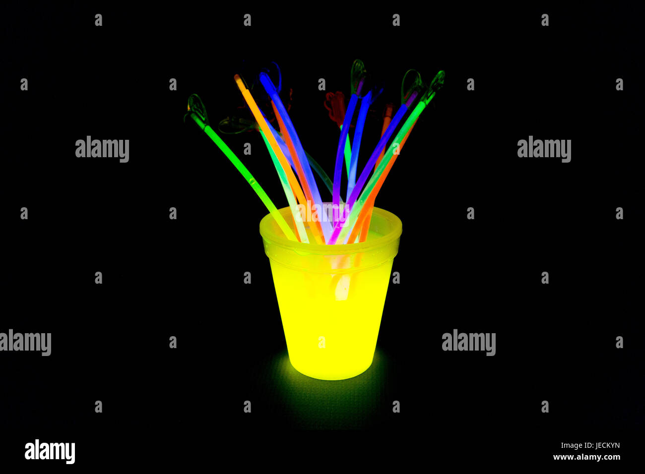 neon drinking glasses