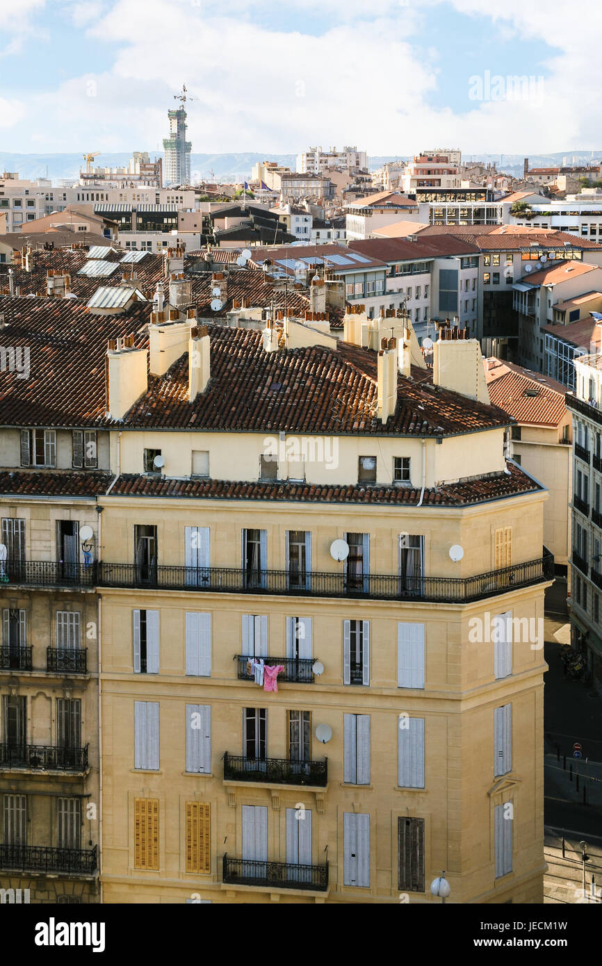 Travel to Provence, France above view of residential houses in