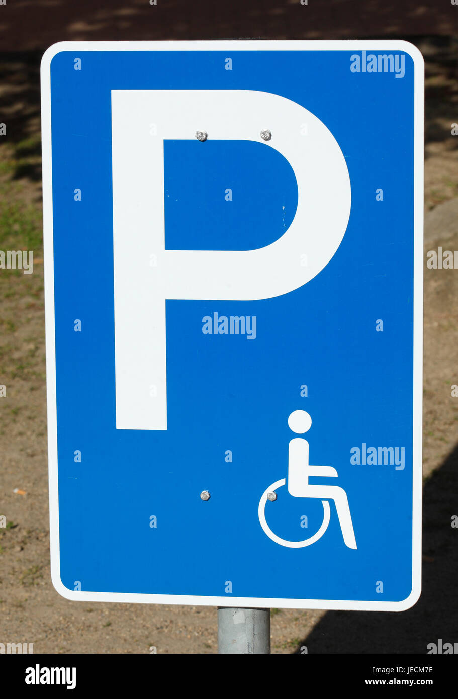 Road sign Disabled person parking Stock Photo Alamy