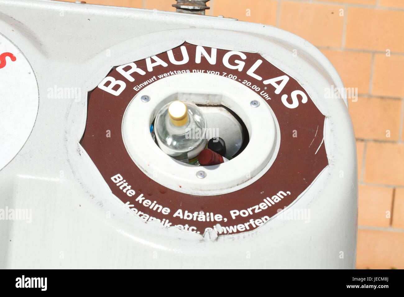 Recycling bins for glas Stock Photo Alamy