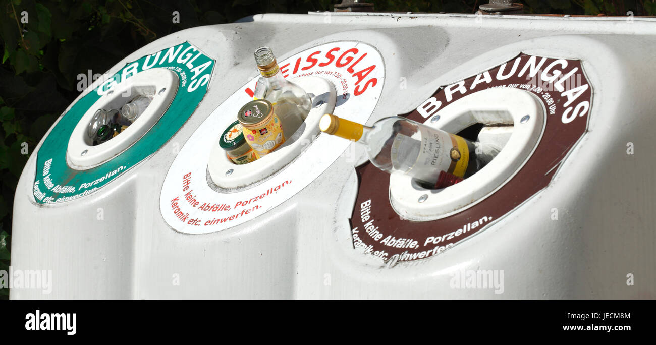 Recycling bins for glas Stock Photo Alamy