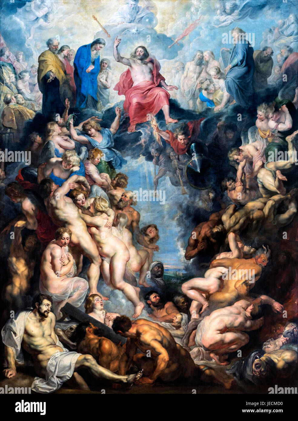 The Great Last Judgement by Peter Paul Rubens (1577-1640), oil on canvas, c.1617. Stock Photo