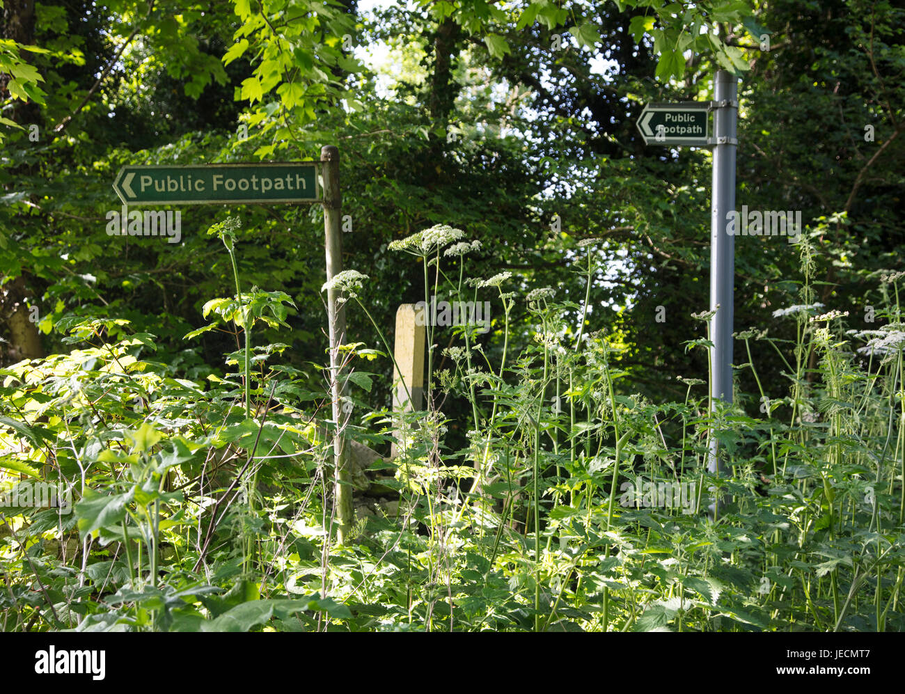 Public Footpath signs in English Countryside Stock Photo - Alamy