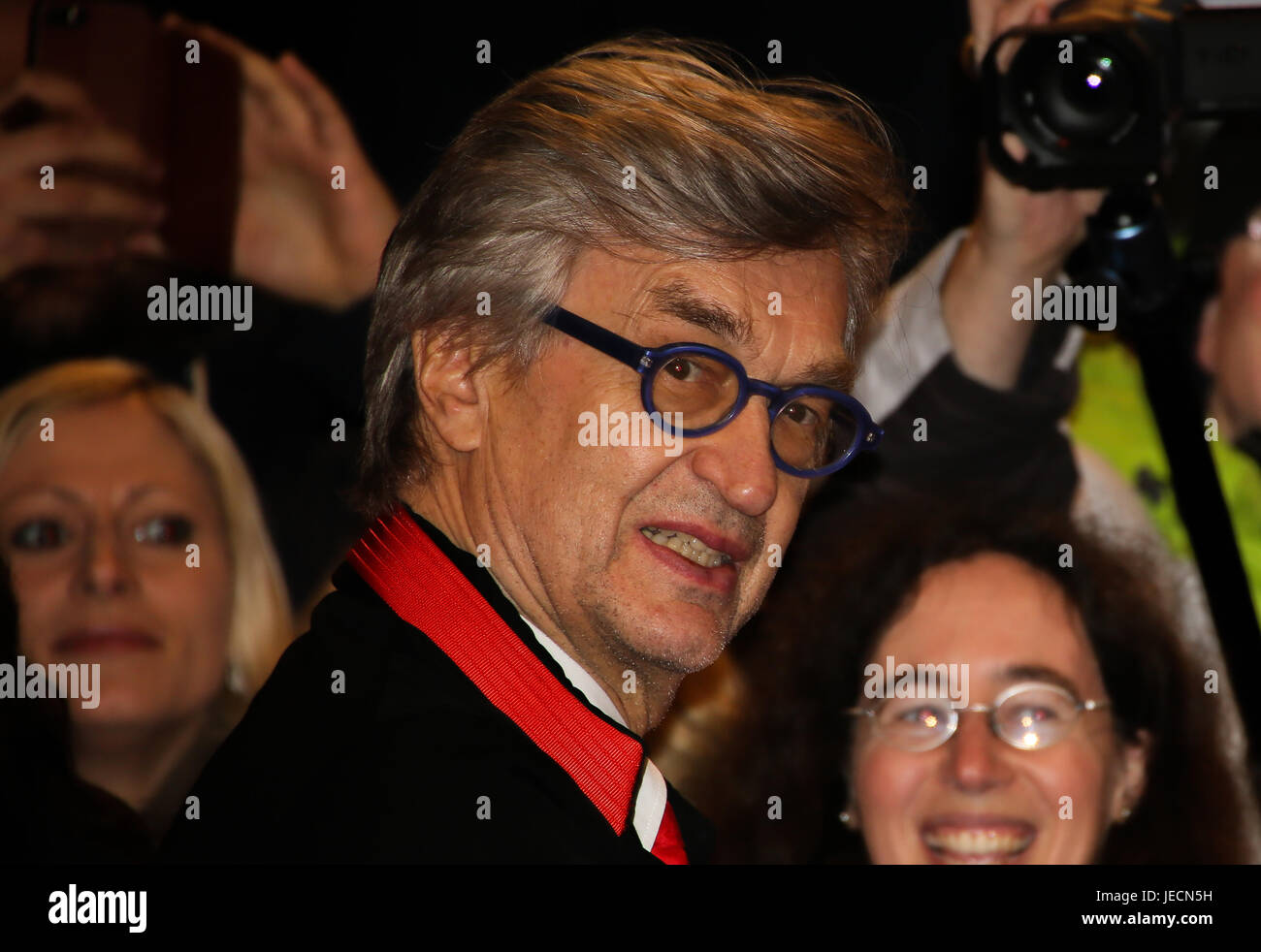 Berlin, Germany, February 12th, 2015: Wim Wenders and spouse Donata at