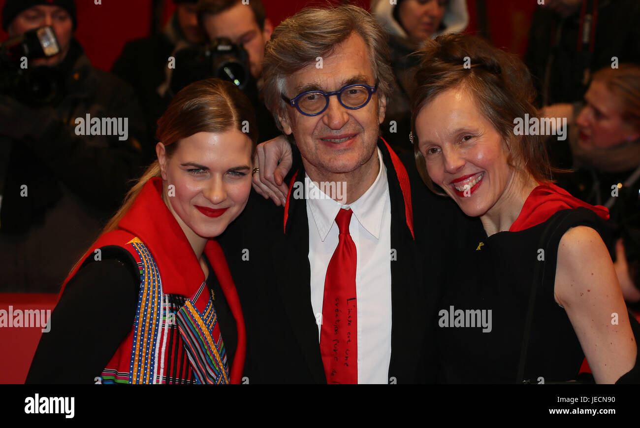 Berlin, Germany, February 12th, 2015: Wim Wenders and spouse Donata at
