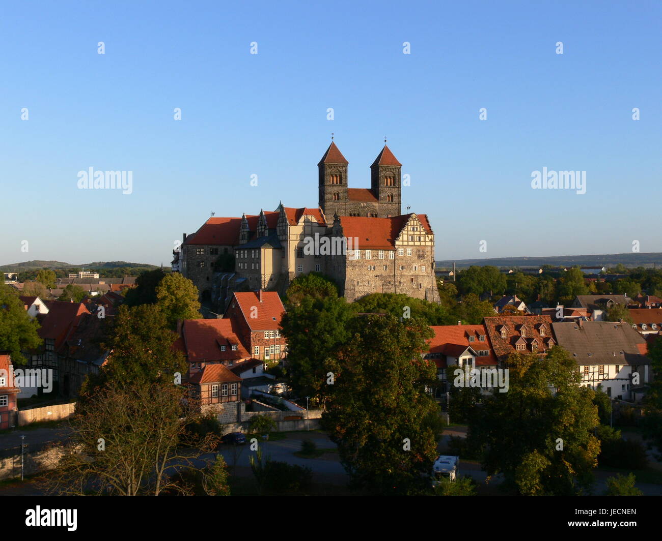 Castle of Quedlinburg in Saxony-Anhalt, Germany Stock Photo - Alamy
