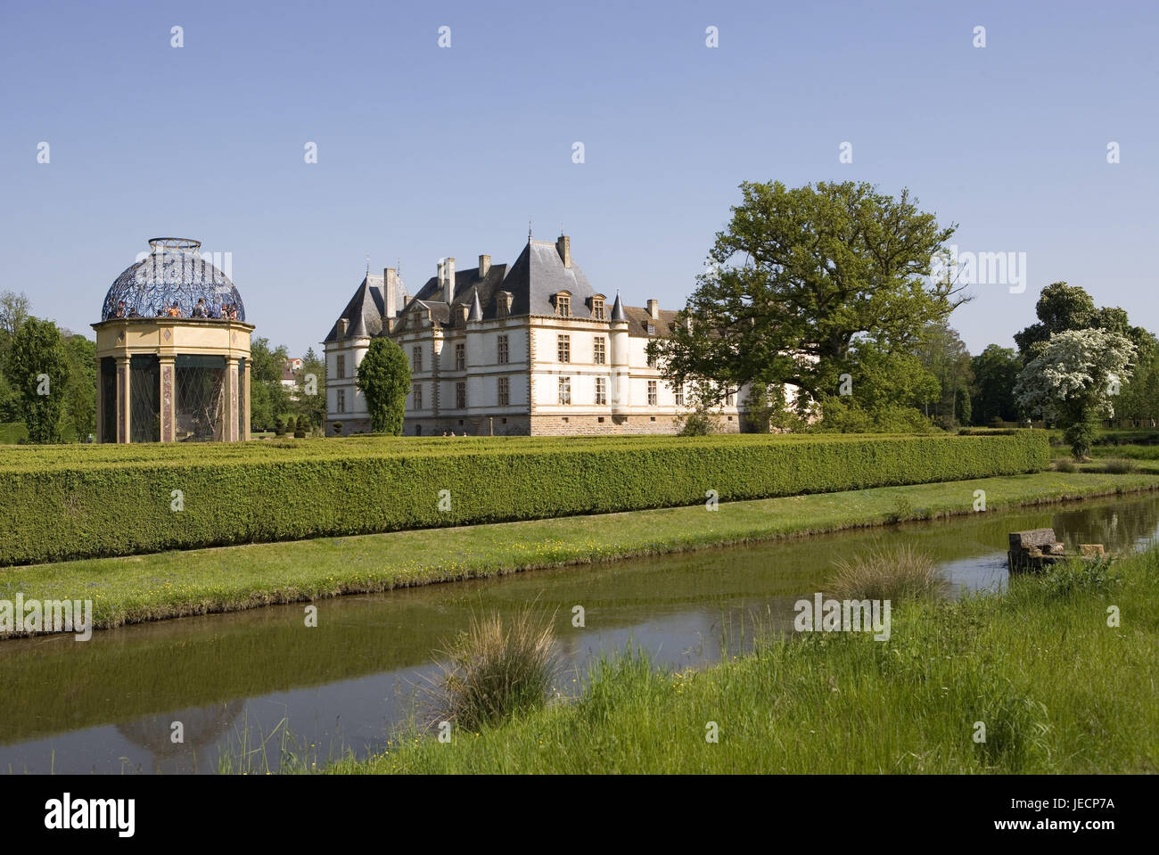 France, Burgundy, Department Saone-et-Loire, Cormatin, lock, Stock Photo
