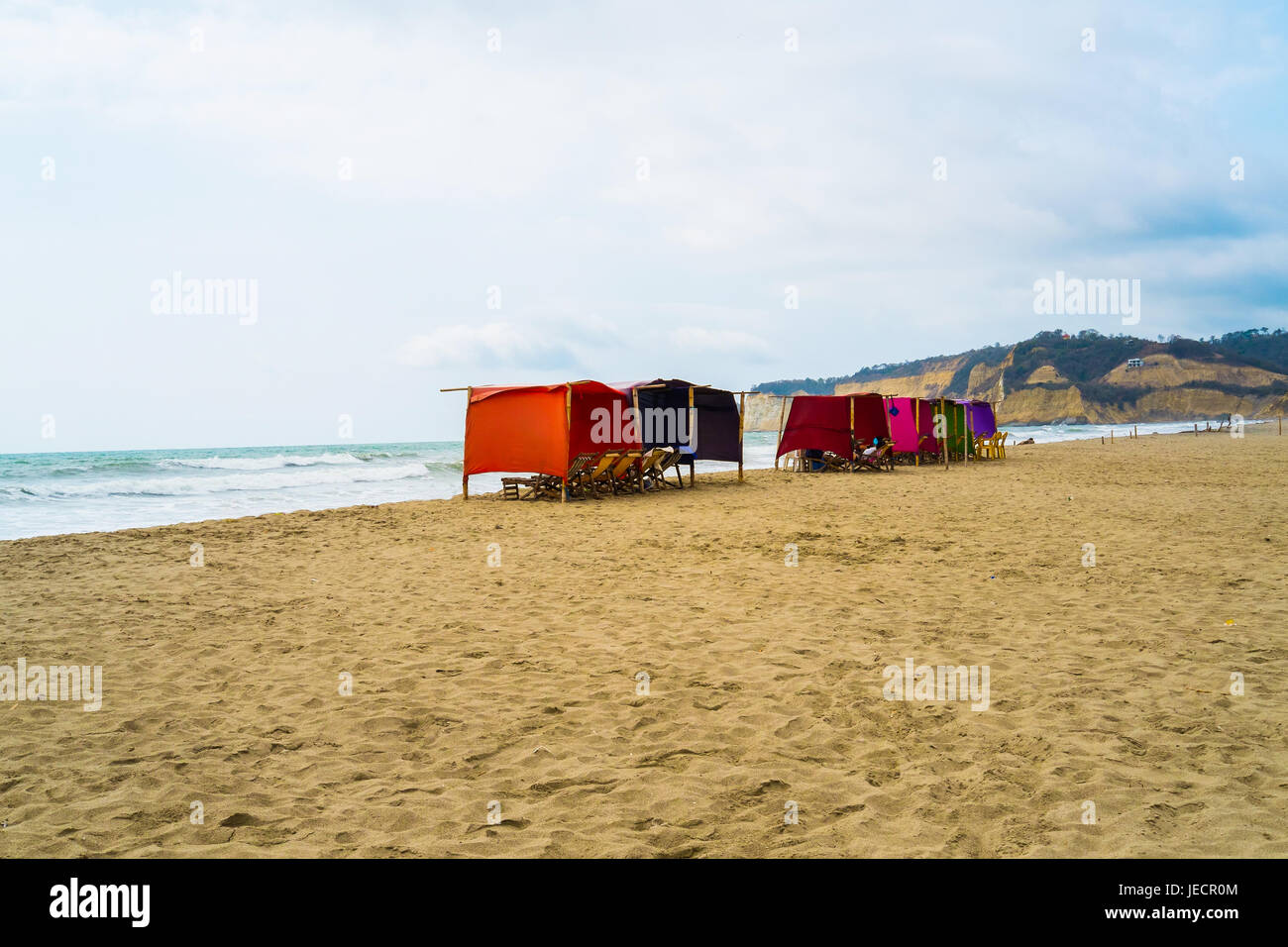 Beach Of The Village Of Canoa Ecuador Stock Photo Alamy