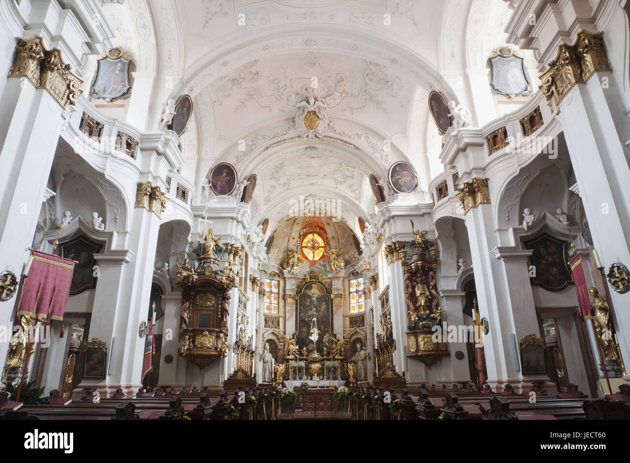 Austria, Wachau, pen Dürnstein, church, baroque, inside, Stock Photo