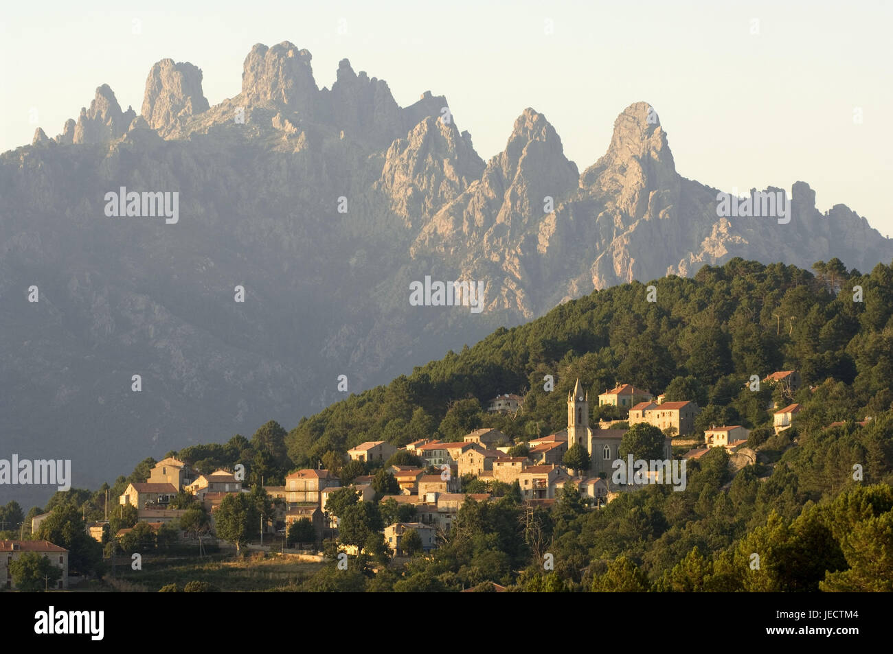 France, Corsica, Zonza, mountain landscape, Stock Photo