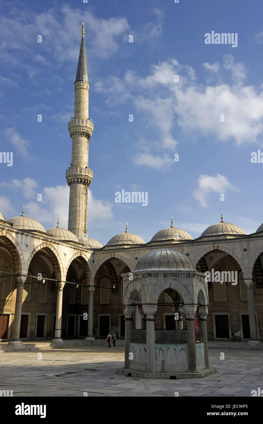Turkey, Istanbul, sultan's Ahmed's mosque, blue mosque, inner courtyard, Stock Photo