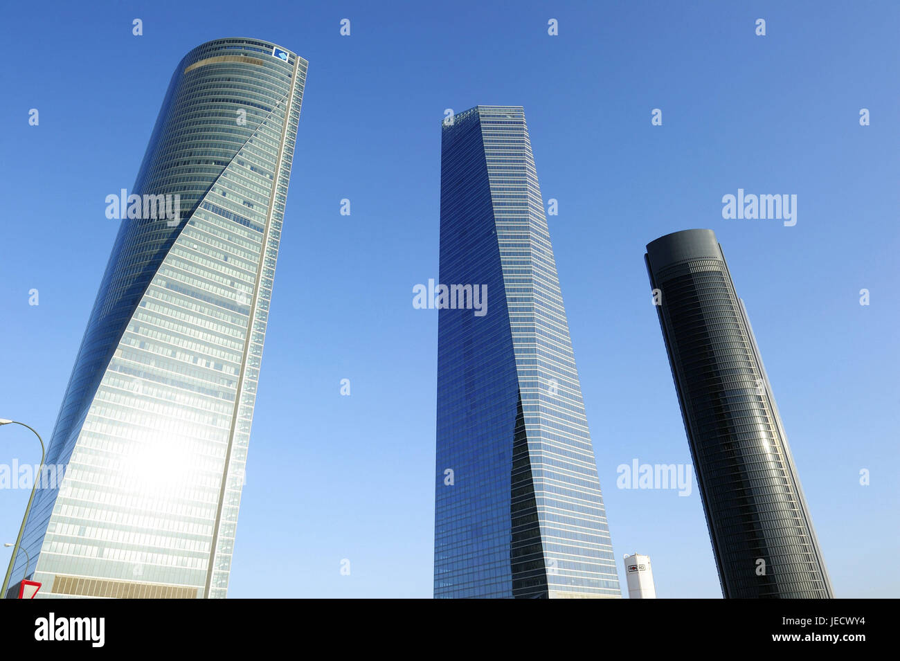 Spain, Madrid, Torre Espacio, Torre de Cristal, Torre Sacyr Vallehermoso, Stock Photo