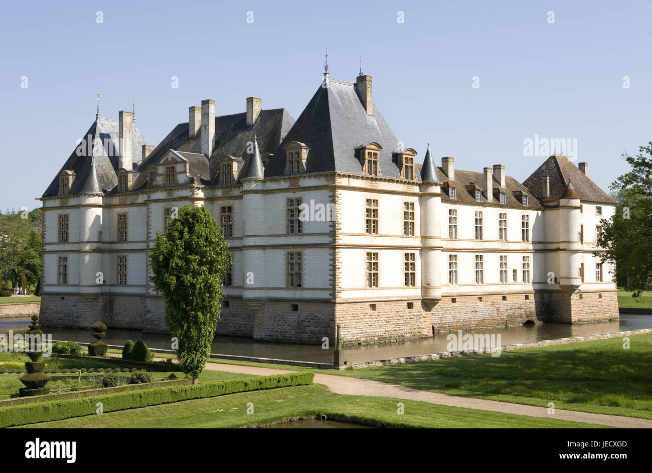 France, Burgundy, Department Saone-et-Loire, Cormatin, lock, Stock Photo