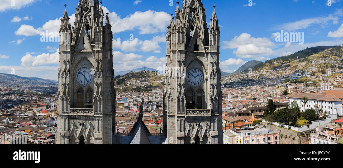 Aerial view of Quito From La