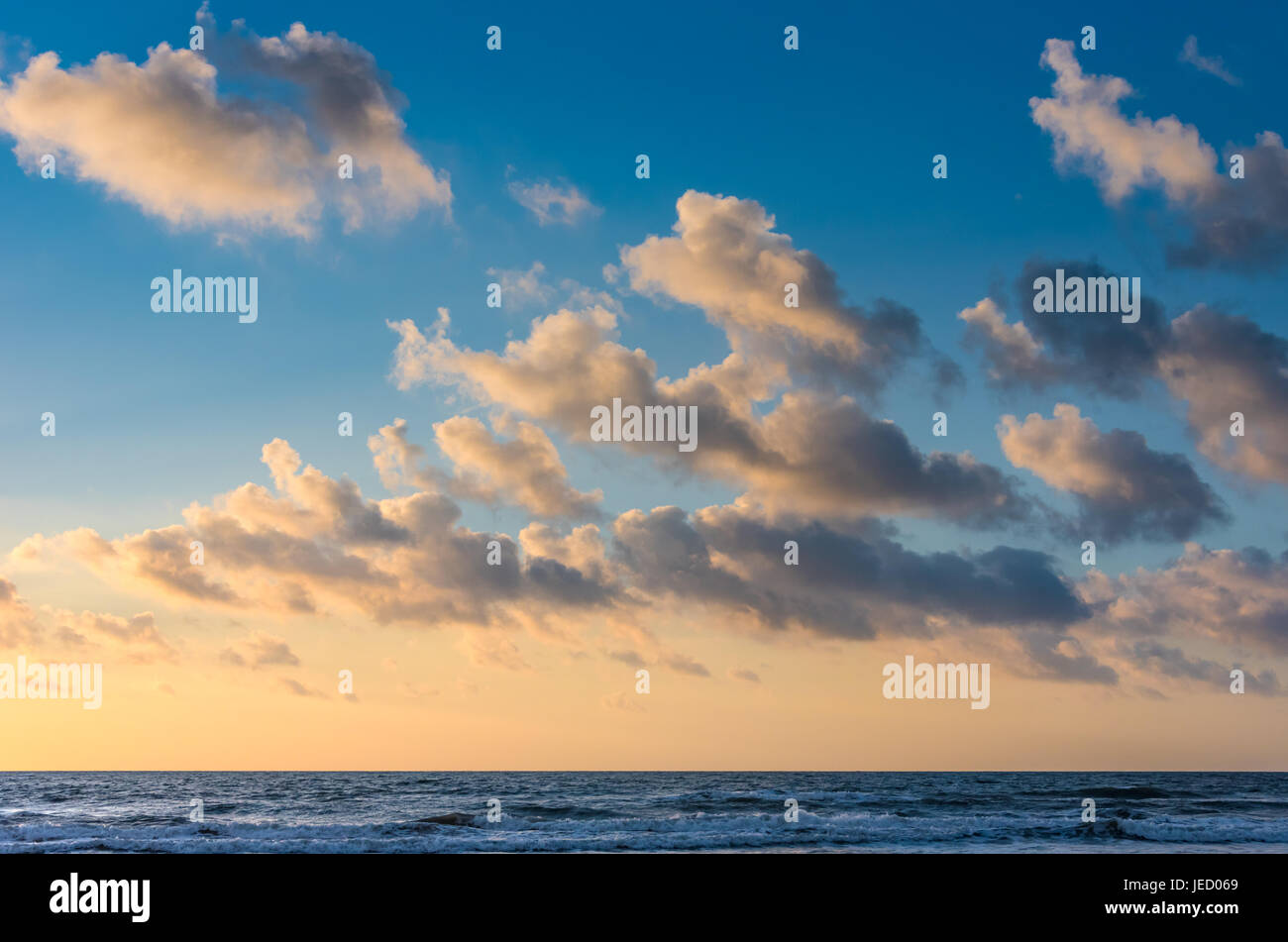 Beautiful sunrise sky over the Atlantic Ocean in Northeast Florida at Ponte Vedra Beach. (USA) Stock Photo