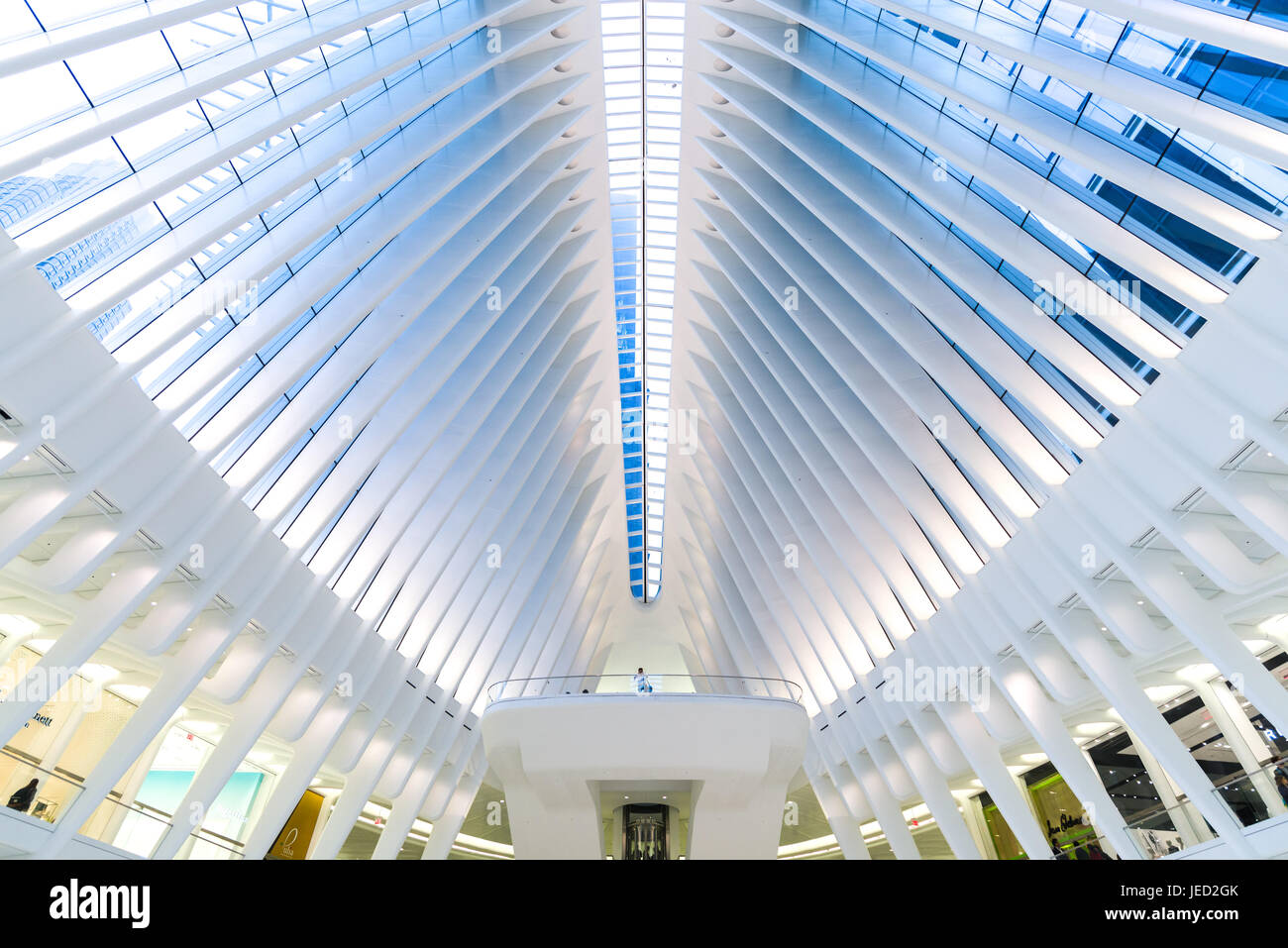 The Oculus World Trade Center Transportation Hub Interior, New York Stock Photo