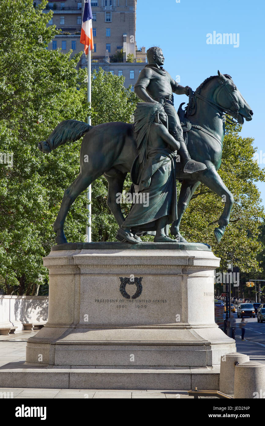 President Theodore Roosevelt equestrian statue in front of American