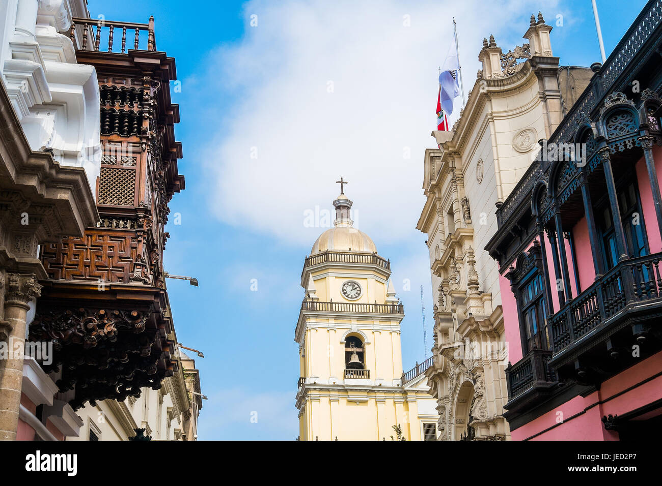 Buldings in Downtown Lima, Peru Stock Photo