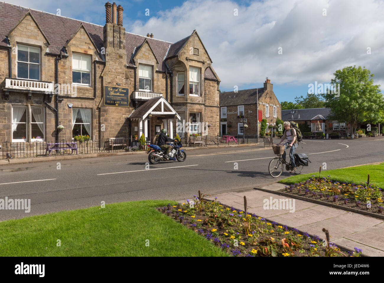 The village centre at Roslin in Midlothian Scotland Stock Photo Alamy