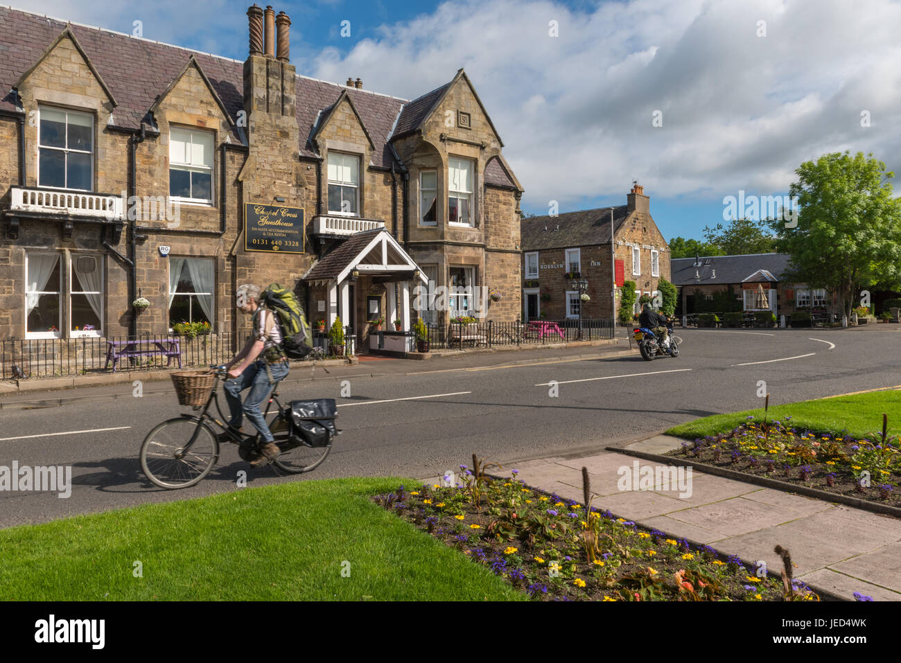The village centre at Roslin in Midlothian Scotland Stock Photo Alamy