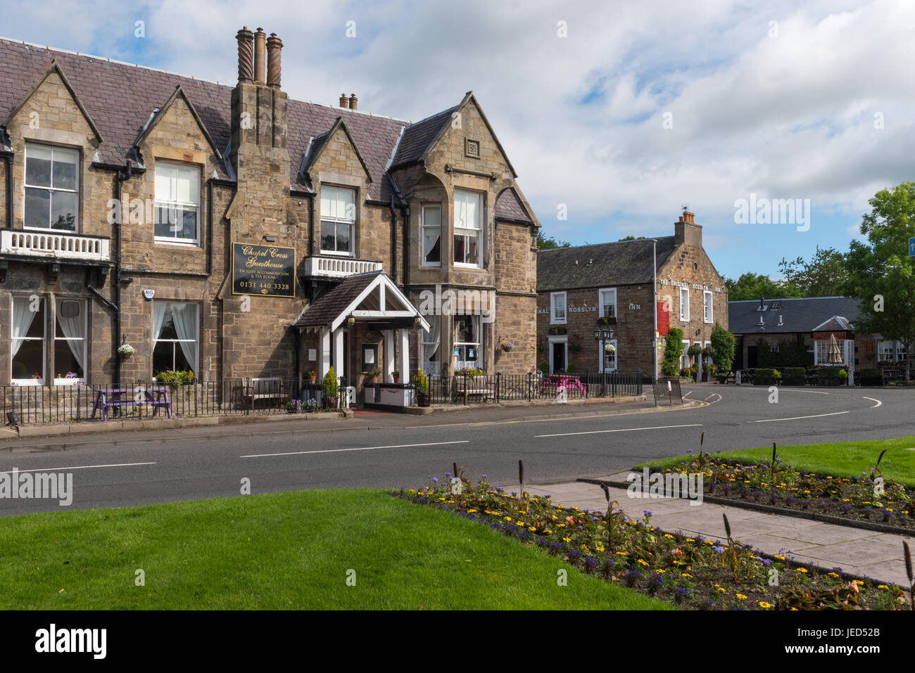 The village centre at Roslin in Midlothian Scotland Stock Photo