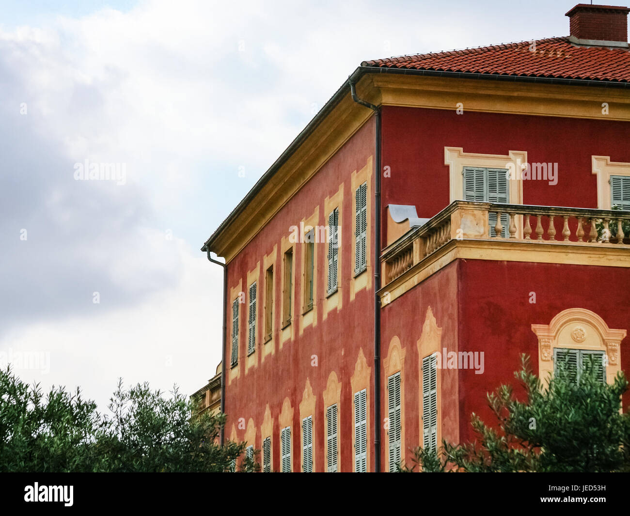 NICE, FRANCE - JULY 6, 2008: building of Musee Matisse (Matisse Museum) in Nice city. The museum was opened in 1963, it is located in the Villa des Ar Stock Photo