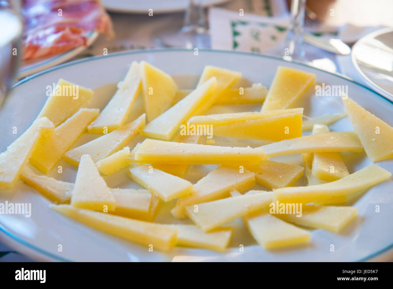 Manchego cheese serving. Spain Stock Photo Alamy